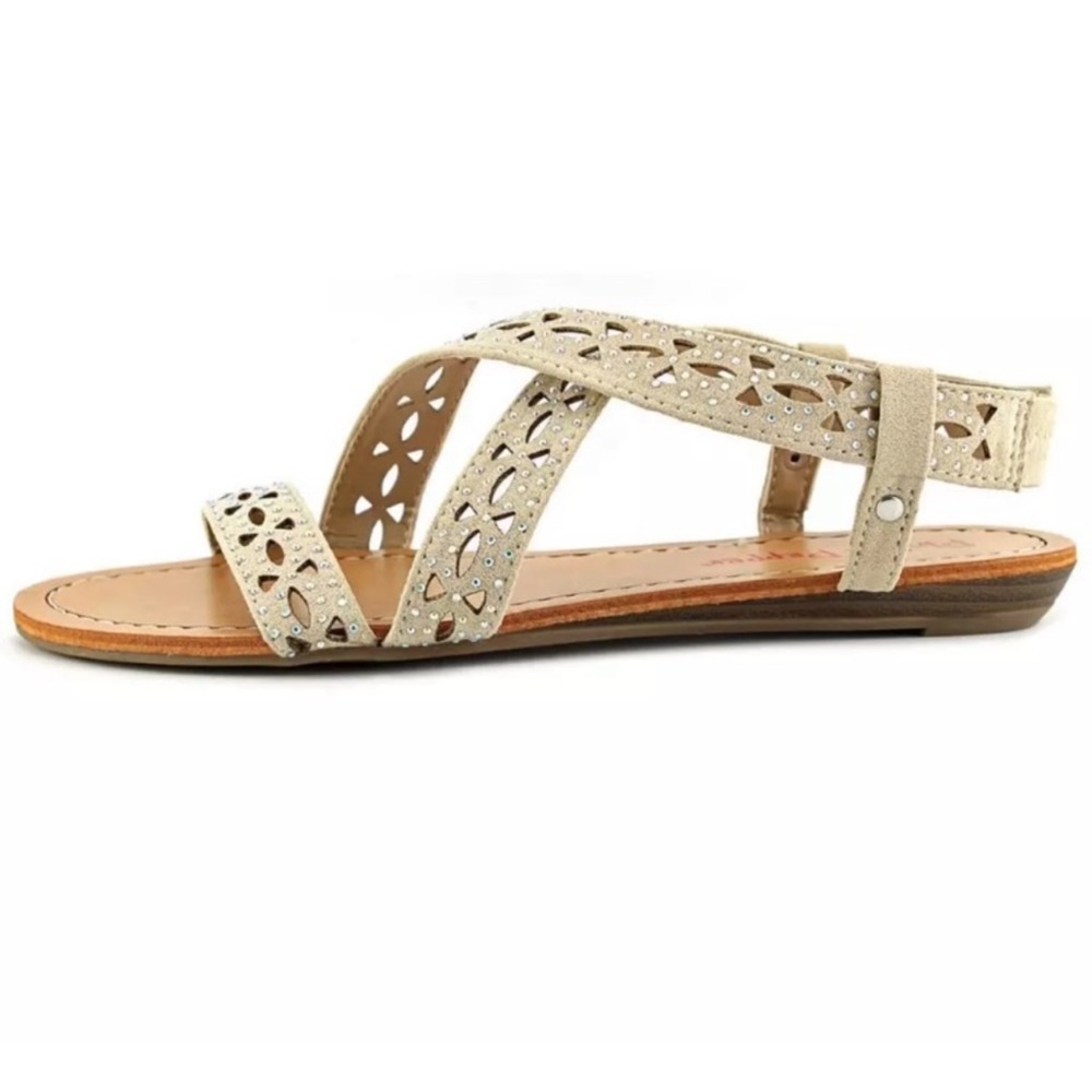 - Pink & Pepper 6.5 Rhinestone Perforated Slingback Sandals! NEW! - Picture 7 of 10